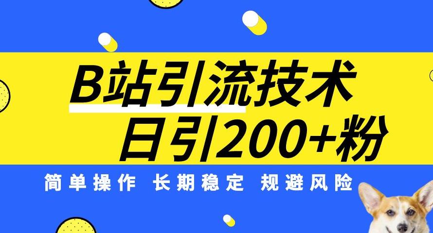 B站引流技术：每天引流200精准粉，简单操作，长期稳定，规避风险-大兵轻创资源库
