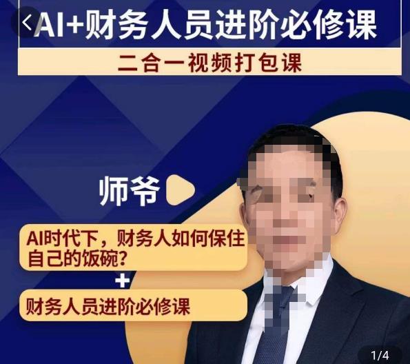 AI+财务人员进阶必修课二合一视频打包课，财务人员进阶必修课-大兵轻创资源库