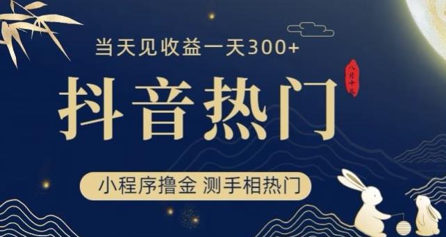抖音最新小程序撸金，测手相上热门，当天见收益一小时变现300+【揭秘】-大兵轻创资源库