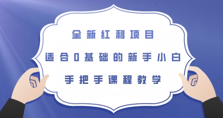 全新红利项目，适合0基础的新手小白，手把手课程教学【揭秘】-大兵轻创资源库