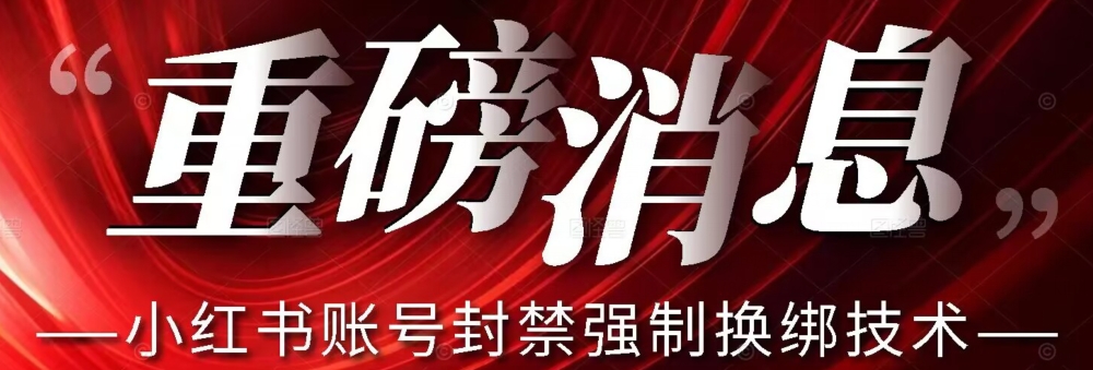 【最新】小红书账号封禁强制换绑技术可日赚300-大兵轻创资源库