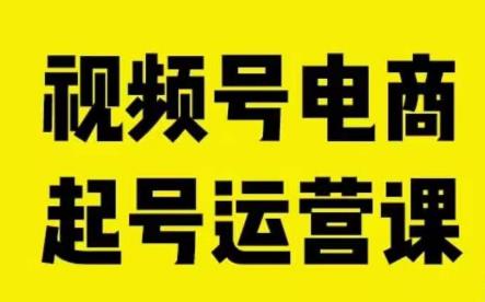 视频号电商起号运营课，教新人如何自然流起号，助力商家0-1突破-大兵轻创资源库