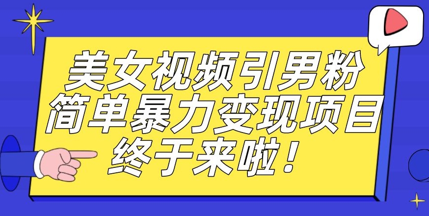 价值3980的男粉暴力引流变现项目，一部手机简单操作，新手小白轻松上手，每日收益500+【揭秘】-大兵轻创资源库