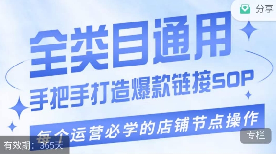 单品爆款打造实操运营，单品爆款从“0”-“1”手把手演练运营步骤-大兵轻创资源库