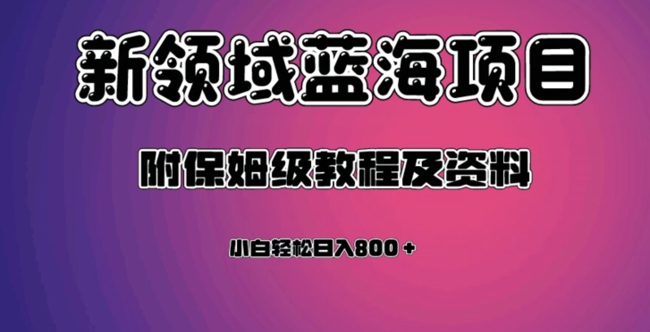 虚拟资源蓝海领域新项目，轻松日入800＋，附保姆级教程及资料-大兵轻创资源库