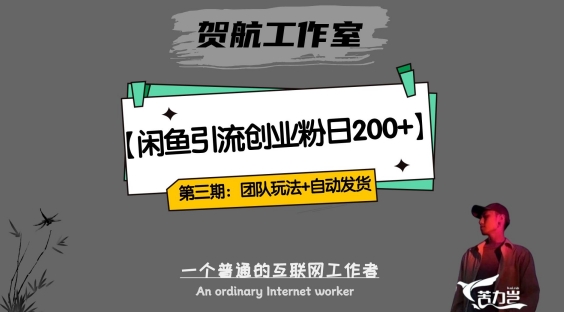 第三期：暴力引流，无脑搬运，闲鱼创业粉引流一天200+，更新全自动发货的团队闭环模式【揭秘】-大兵轻创资源库