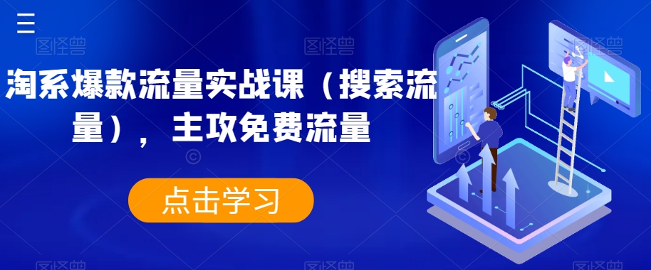 淘系爆款流量实战课（搜索流量），主攻免费流量-大兵轻创资源库