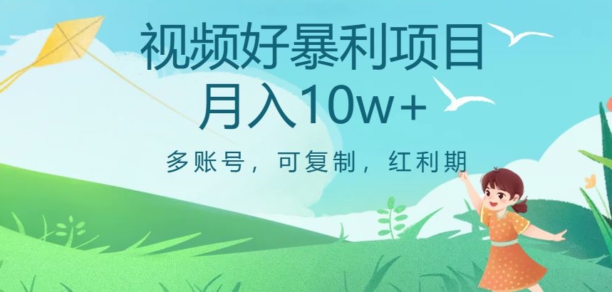 视频号暴利项目，多账号，可复制，红利期，月入10w+【揭秘】-大兵轻创资源库