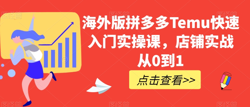 海外版拼多多Temu快速入门实操课，店铺实战从0到1-大兵轻创资源库