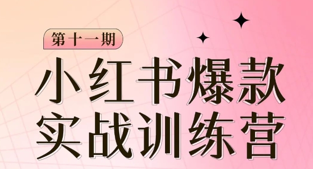 小红书博主爆款训练营第11期，手把手教你从0-1做小红书，从定位到起号到变现-大兵轻创资源库