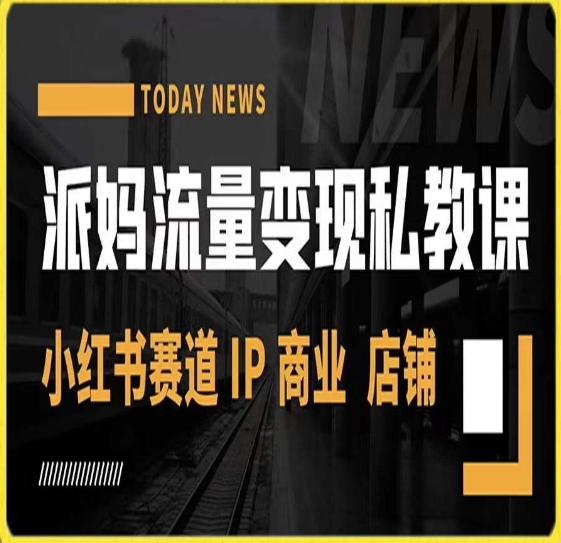 派妈流量变现私教课，小红书赛道IP  商业  店铺 -大兵轻创资源库