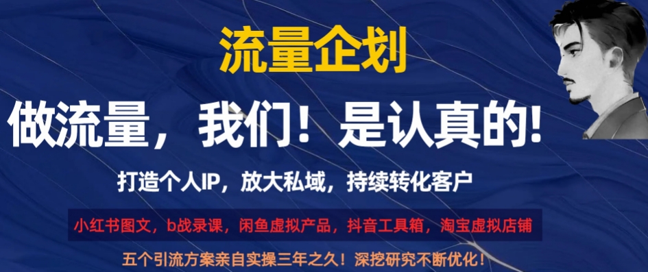 流量企划，打造个人IP，放大私域，持续转化客户【揭秘】-大兵轻创资源库