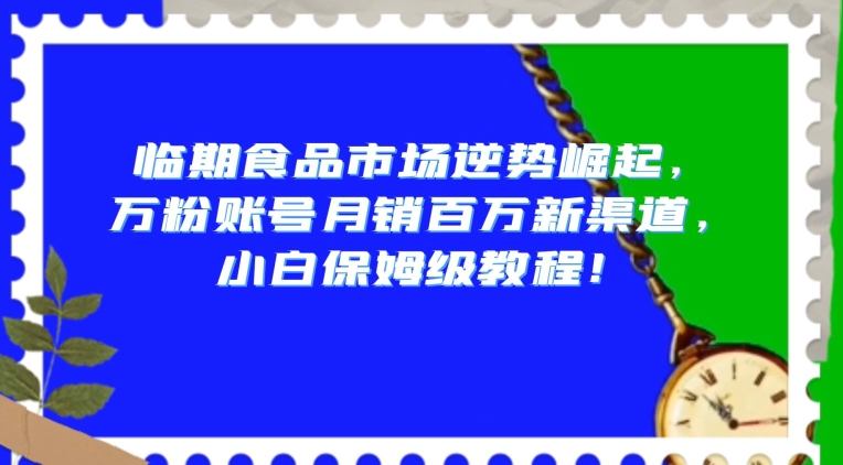 临期食品市场逆势崛起，万粉账号月销百万新渠道，小白保姆级教程【揭秘】-大兵轻创资源库