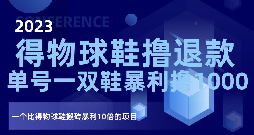 2023得物球鞋撸退款，单号一双鞋暴利撸1000，一个比得物球鞋搬砖暴利10倍的项目【揭秘】-大兵轻创资源库