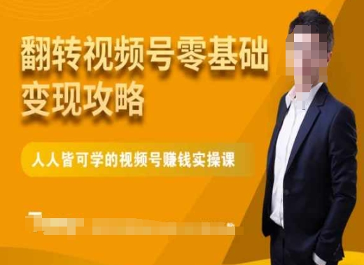 微信视频号零基础变现攻略，人人皆可学的视频号赚钱实操课-大兵轻创资源库