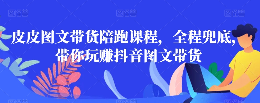 皮皮图文带货陪跑课程，全程兜底，带你玩赚抖音图文带货-大兵轻创资源库