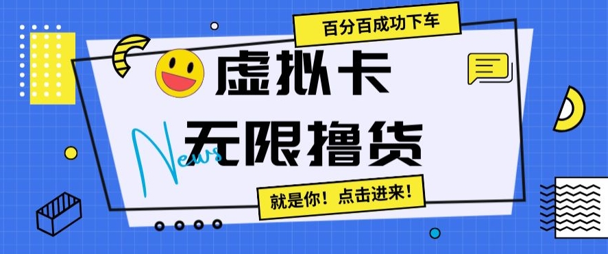 虚拟卡无限撸货，百分百成功下车【仅揭秘】-大兵轻创资源库