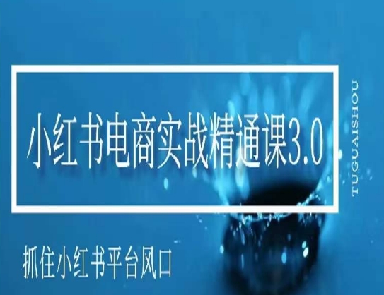 小红书电商实战精通课3.0，抓住小红书平台的风口，不错过有一个赚钱的机会-大兵轻创资源库