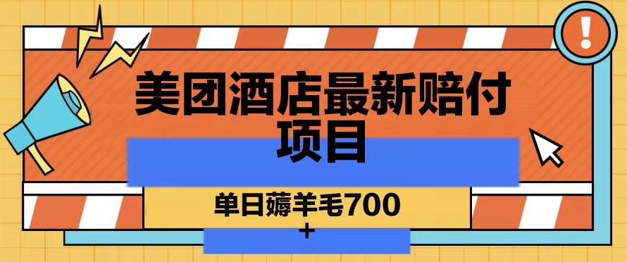 美团酒店最新赔付项目，单日薅羊毛700+【仅揭秘】-大兵轻创资源库