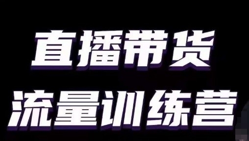 直播带货流量训练营，小白主播必学直播课-大兵轻创资源库