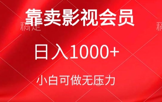 靠卖影视会员，日入1000+，落地保姆级教程，新手可学【揭秘】-大兵轻创资源库