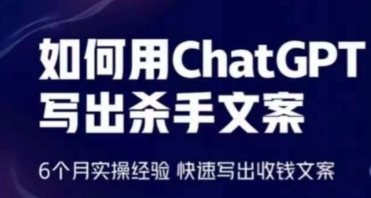 如何用ChatGPT写出杀手文案，6个月实操经验，快速写出收钱文案-大兵轻创资源库