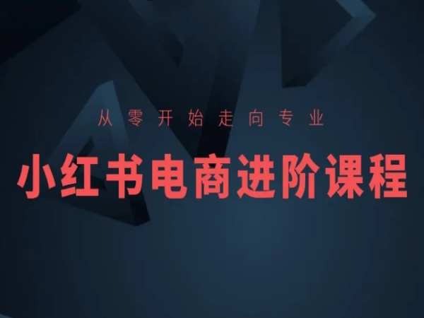 从零开始走向专业，小红书电商进阶课程-大兵轻创资源库