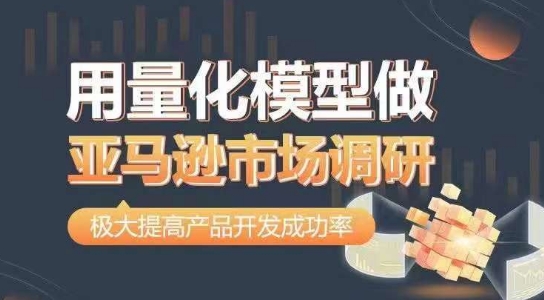 用量化模型做亚马逊市场调研，从数据出发，更高效更准确做判断，极大提高产品开发成功率-大兵轻创资源库