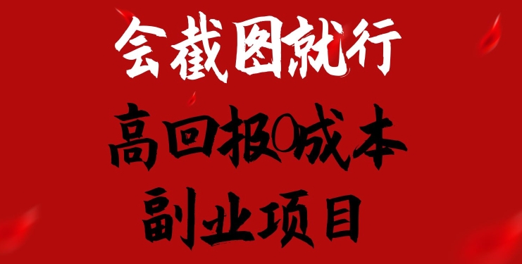 会截图就行，高回报0成本副业项目，卖离婚模板一天1.5k+【揭秘】-大兵轻创资源库