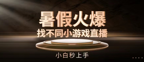 暑假火爆找不同小游戏直播间，小白秒上手【揭秘】-大兵轻创资源库