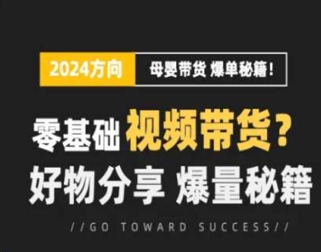 短视频母婴赛道实操流量训练营，零基础视频带货，好物分享，爆量秘籍-大兵轻创资源库