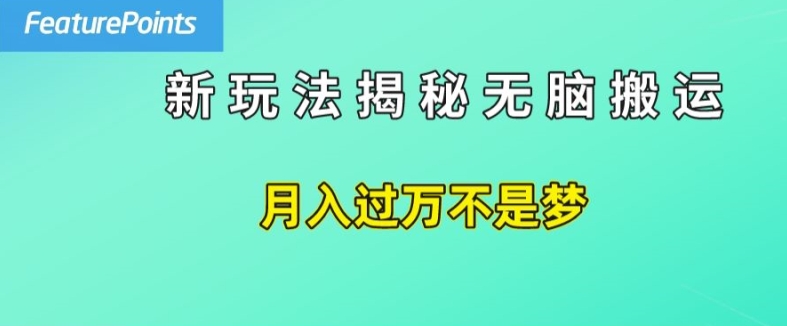 简单操作，每天50美元收入，搬运就是赚钱的秘诀【揭秘】-大兵轻创资源库