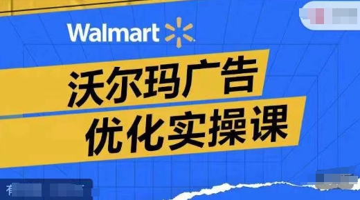 沃尔玛广告优化实操课，广告报告实操讲解，广告如何提高转化和ROAS等-大兵轻创资源库
