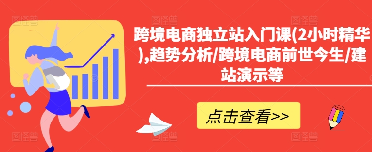 跨境电商独立站入门课(2小时精华),趋势分析/跨境电商前世今生/建站演示等-大兵轻创资源库