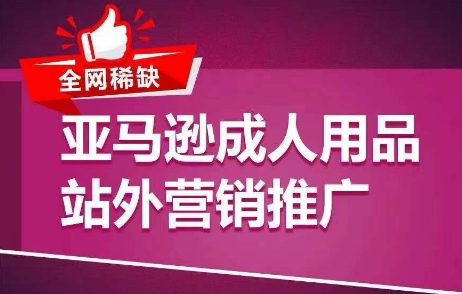 全网稀缺！亚马逊成人用品站外营销推广，​教你引爆站外流量，开启爆单模式-大兵轻创资源库
