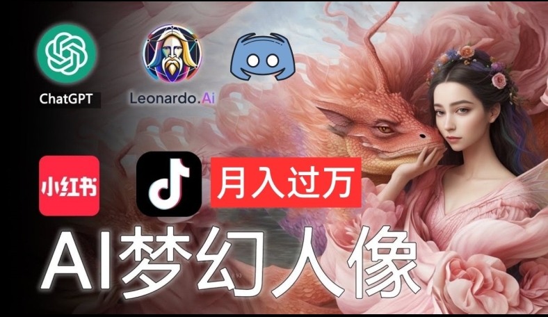 AI摄影梦幻人像：零基础也能月入过万的秘密【揭秘】-大兵轻创资源库