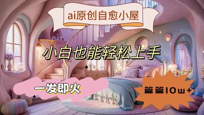 ai原创治愈小屋，小白也能轻松上手，一发即火，篇篇10w+【揭秘】-大兵轻创资源库