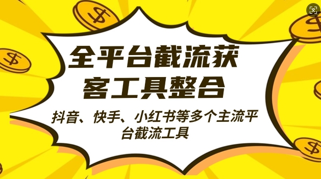 全平台截流获客工县整合全自动引流，日引2000+精准客户【揭秘】-大兵轻创资源库