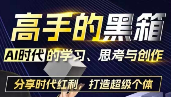 高手的黑箱：AI时代学习、思考与创作-分红时代红利，打造超级个体-大兵轻创资源库