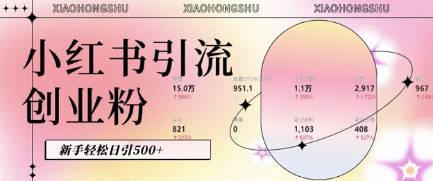 小红书私域引流无脑操作法：AI生成内容，粉丝自动转化，新手轻松日引500+创业粉-大兵轻创资源库