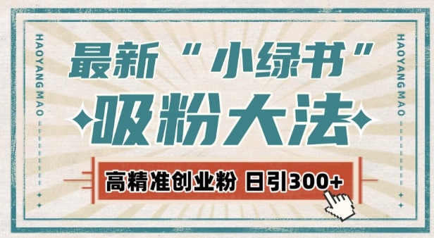 最新自动化“吸粉术”，小绿书激活私域流量，每日轻松吸引300+高质精准粉!-大兵轻创资源库