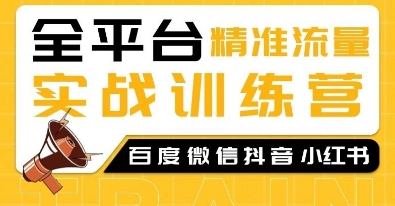 全平台精准流量实战训练营，百度微信抖音小红书SEO引流教程-大兵轻创资源库