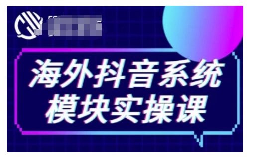 海外抖音Tiktok系统模块实操课，TK短视频带货，TK直播带货，TK小店端实操等-大兵轻创资源库