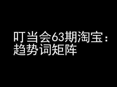 《淘宝天猫打爆班》原创高阶技术第63期，趋势词矩阵技术和玩法-大兵轻创资源库