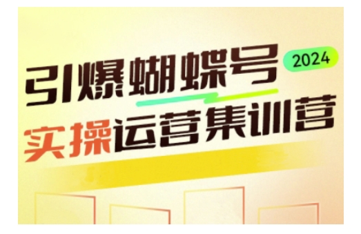 引爆蝴蝶号实操运营，助力你深度掌握蝴蝶号运营，实现高效实操，开启流量变现之路-大兵轻创资源库