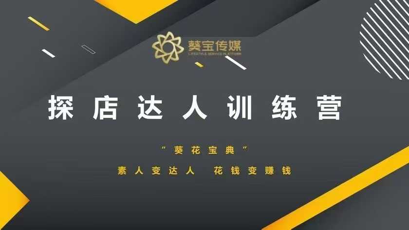 探店达人训练营，素人变达人，花钱变赚钱-大兵轻创资源库