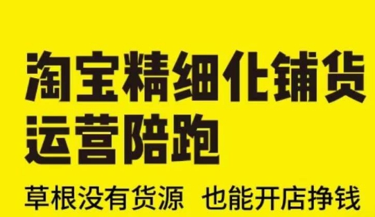 淘宝精细化铺货运营陪跑(部分更新至2025)，草根没有货源 也能开店挣钱-大兵轻创资源库