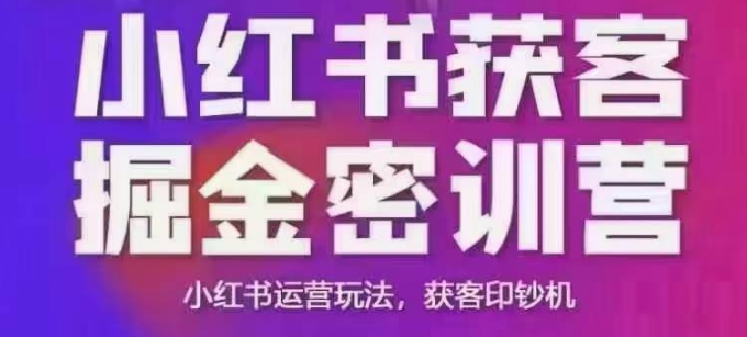 小红书获客掘金线下课，录音+ppt照片，小红书运营玩法，获客印钞机-大兵轻创资源库