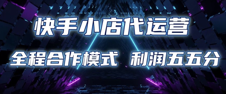 快手小店代运营 限时托管计划 合作模式 利润五五分成【揭秘】-大兵轻创资源库