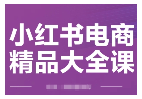 小红书电商精品大全课，快速掌握小红书运营技巧，实现精准引流与爆单目标，轻松玩转小红书电商(更新2月)-大兵轻创资源库